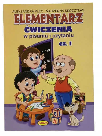 Okładka: Nauka czytania elementarz ćwiczenia w pisaniu 1. duży druk duże litery