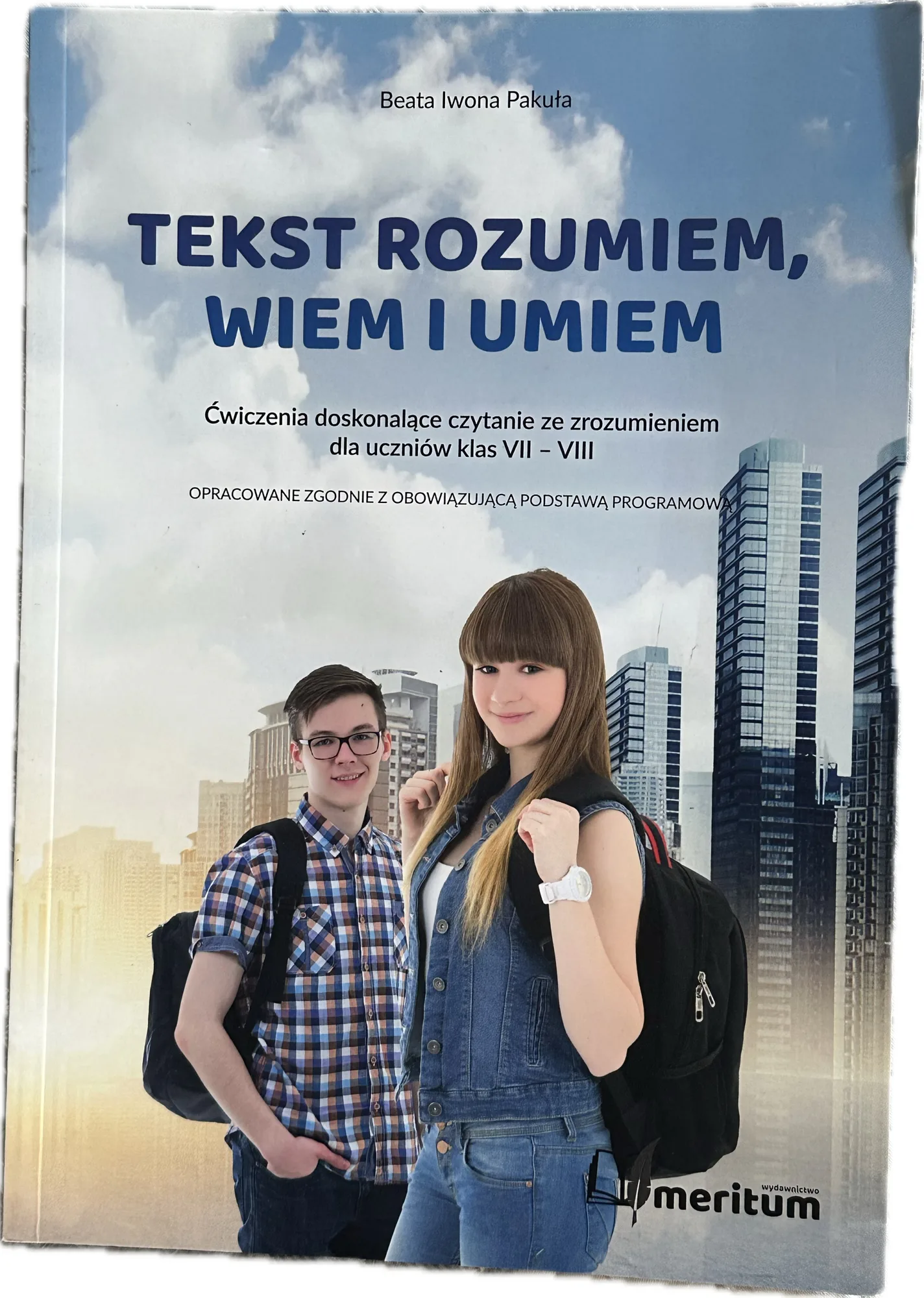 Okładka: TEKST rozumiem wiem i umiem testy z odpowiedziami klucz odp