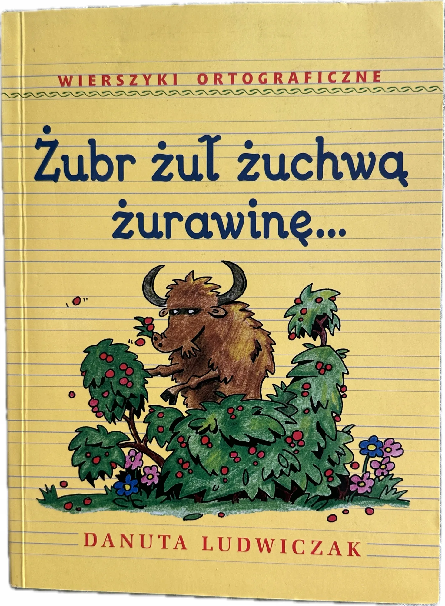 Okładka: Wierszyki ortograficzne nauka ortografii Żubr żuł żuchwą żurawinę