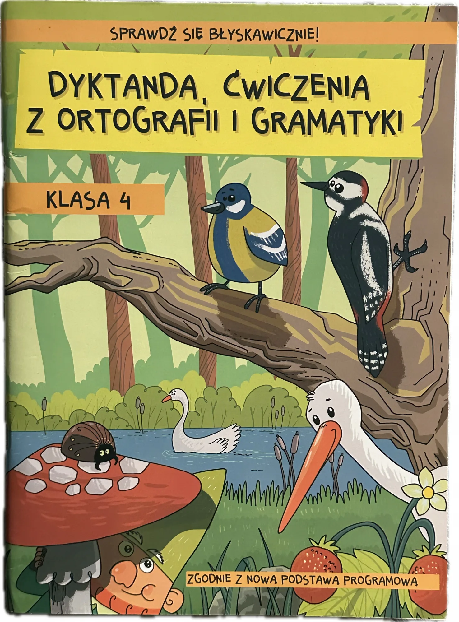 Okładka: ĆWICZENIA ORTOGRAFICZNE I GRAMATYCZNE klasa 4 przysłówek czasownik przymiot