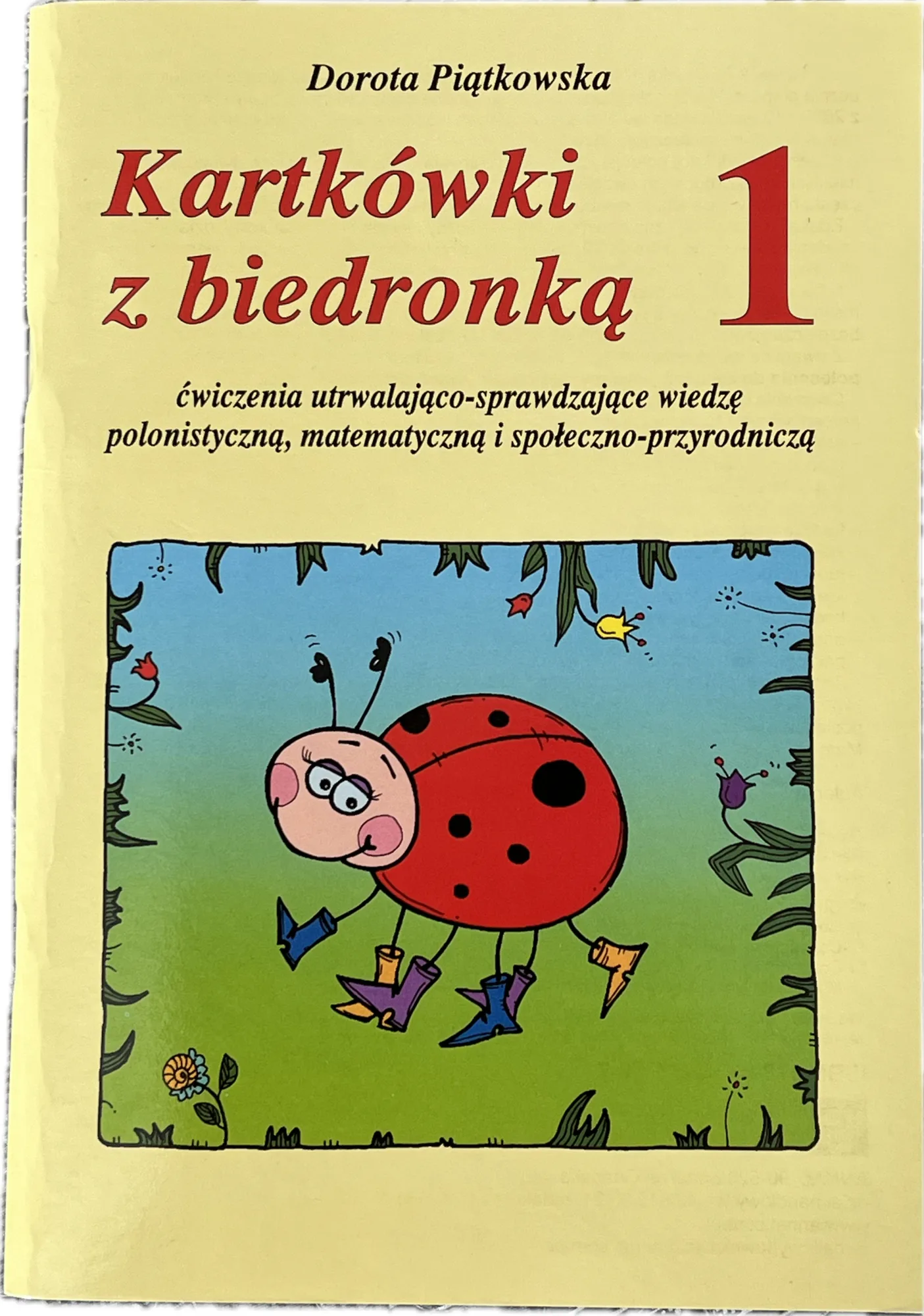 Okładka: MATEMATYKA język polski przyroda klasa 1 kartkówki z biedronką karty pracy