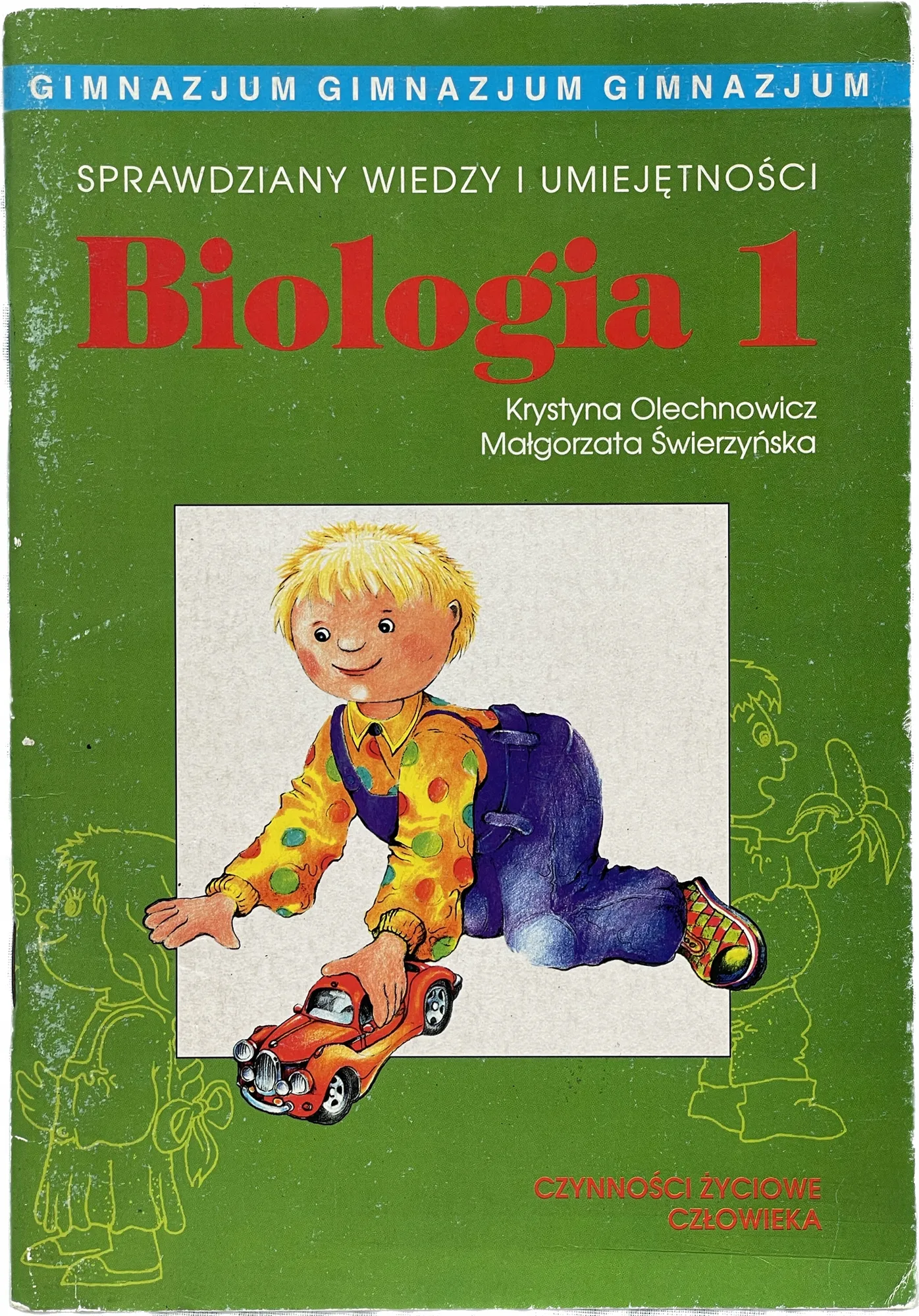 Okładka: Biologia UKŁADY CZŁOWIEKA testy KARTY PRACY