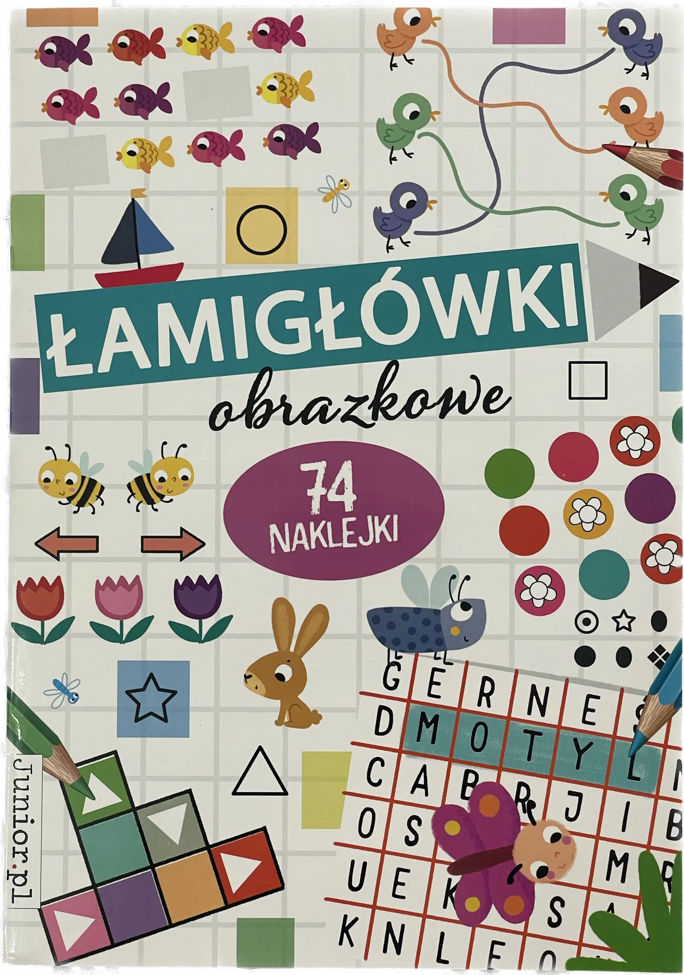 Okładka: Łamigłówki obrazkowe kolorowanki naklejki 3 5 lat