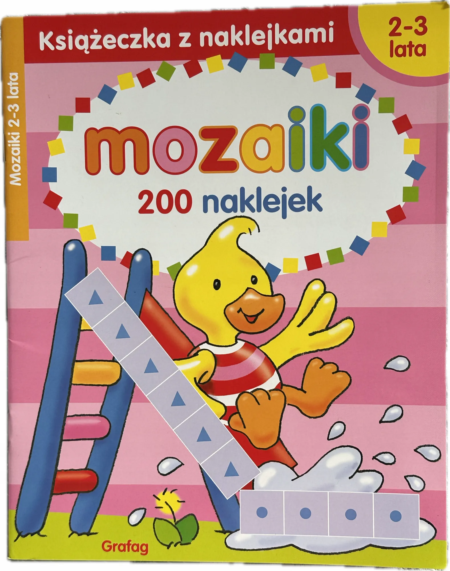 Okładka: MOZAIKA dla smyka przedszkolaka ćwiczenia karty pracy 2 3 lata naklejki