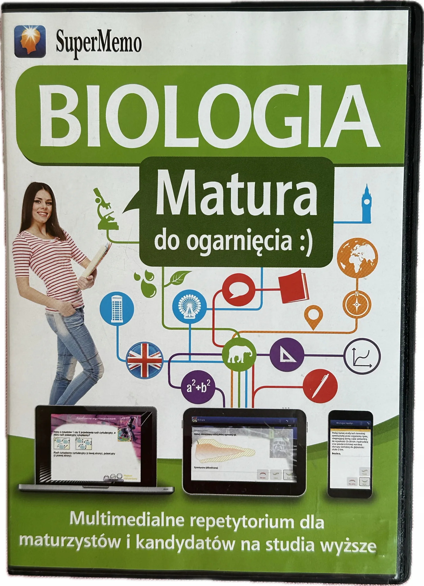 Okładka: Matura biologia ZP ZR 2500 pytań z odpowiedziami płyta cd