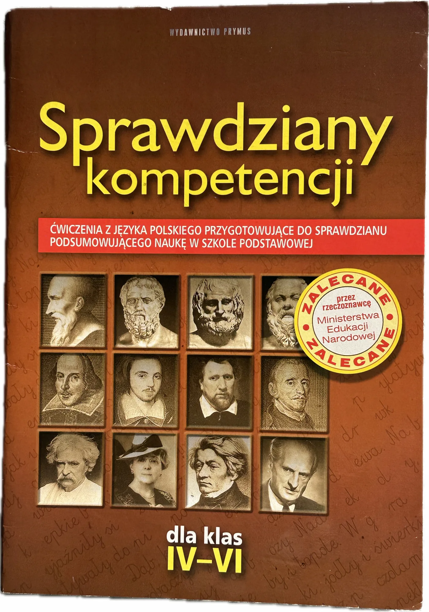 Okładka: Sprawdziany kompetencji język polski TESTY klasa 4 5 6 klucze odpowiedzi