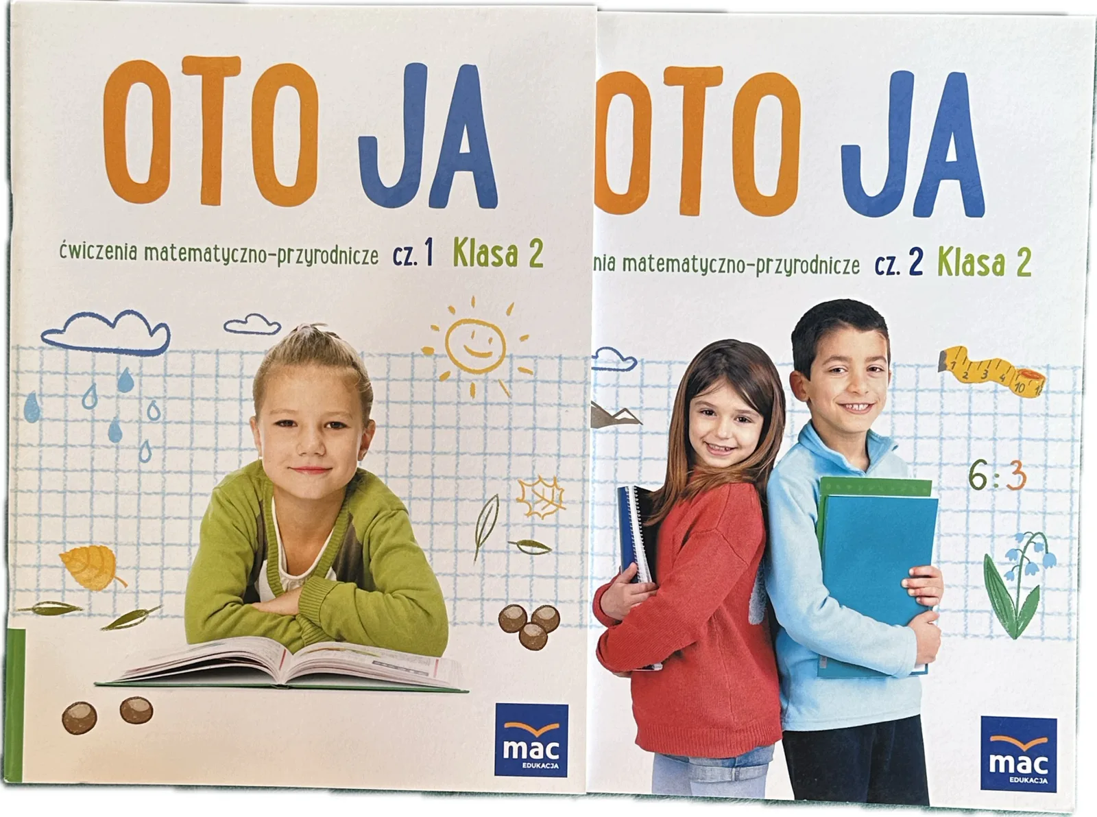 Okładka: Oto ja karty matematyczno-przyrodnicze klasa 2 ĆWICZENIA matematyka MAC