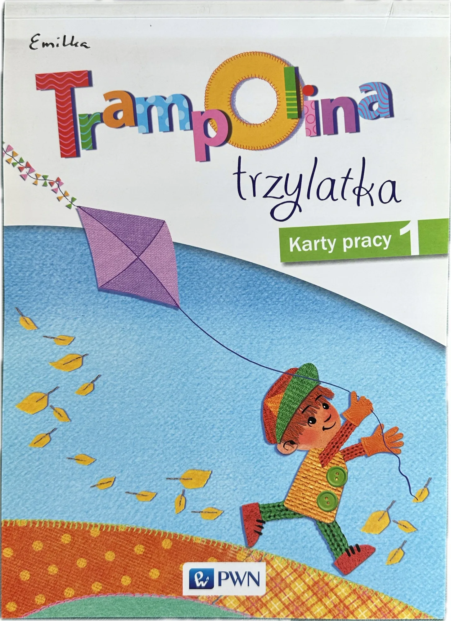 Okładka: TRAMPOLINA trzylatka 3 lata karty pracy ćwiczenia część 1 czysta