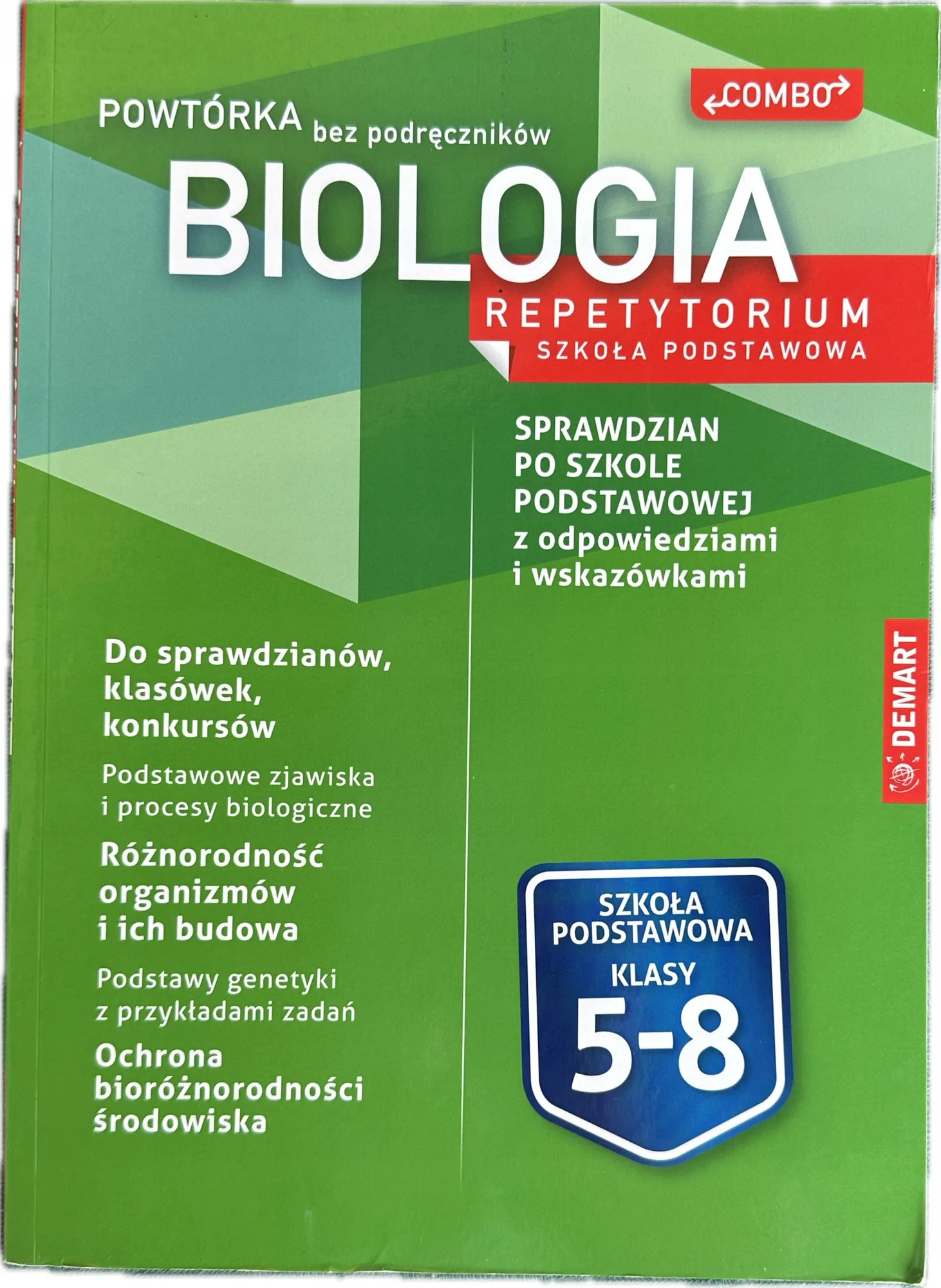 Okładka: Biologia ściąga KLASA 5 6 7 8 repetytorium sprawdzian klucze odpowiedzi