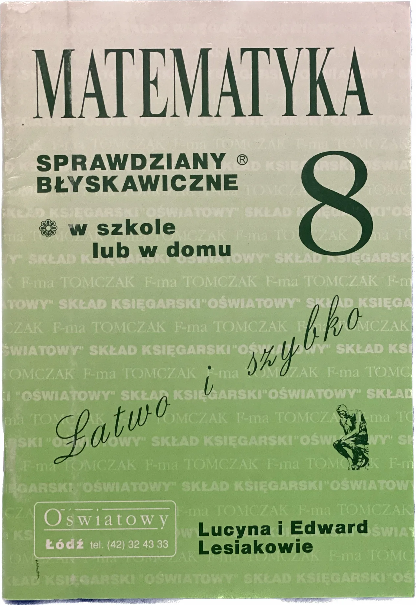 Okładka: MATEMATYKA klasa 8 SPRAWDZIANY testy