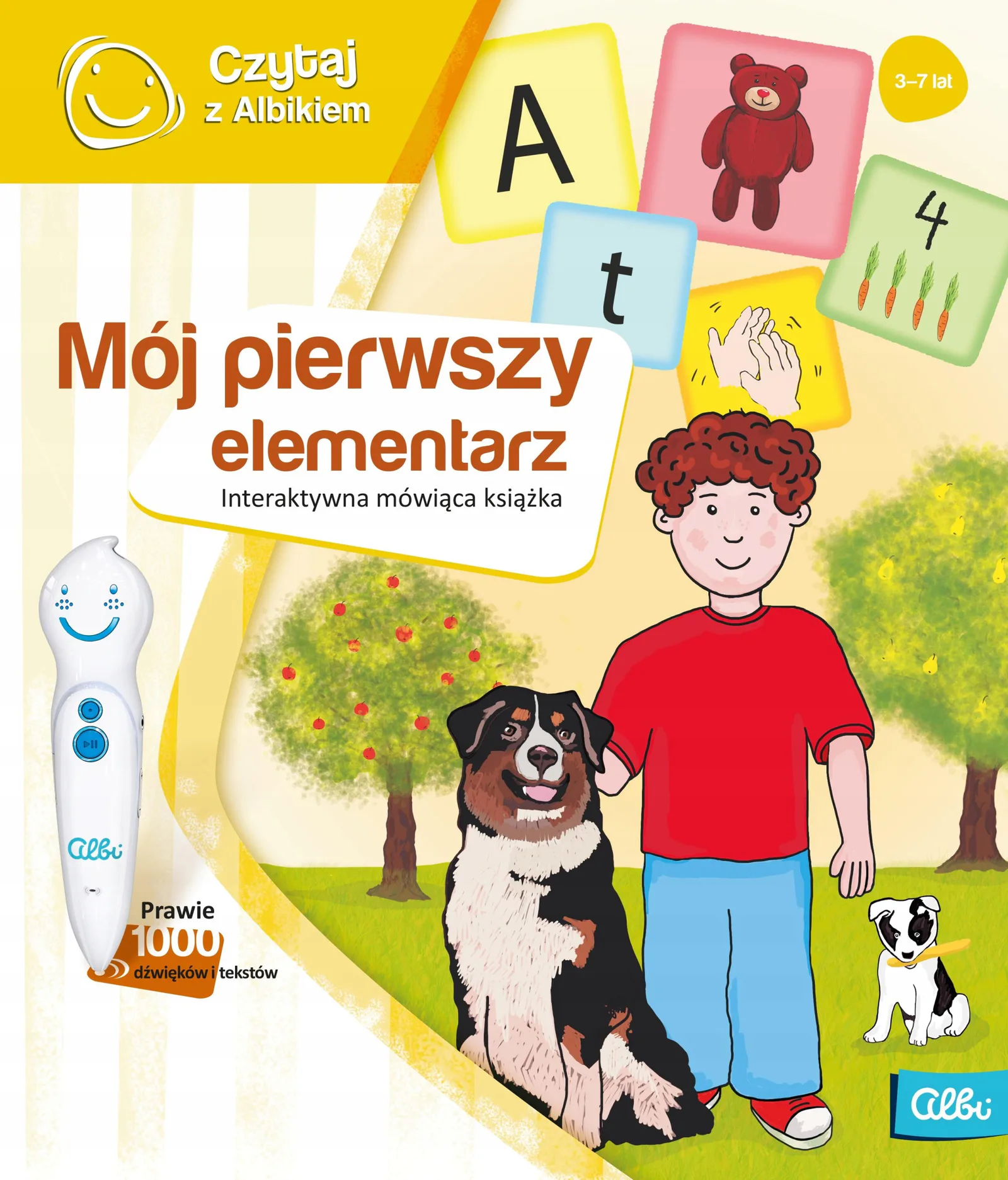 Okładka: Książka Czytaj z Albikiem Mój pierwszy elementarz TWARDE TEKTUROWE STRONY