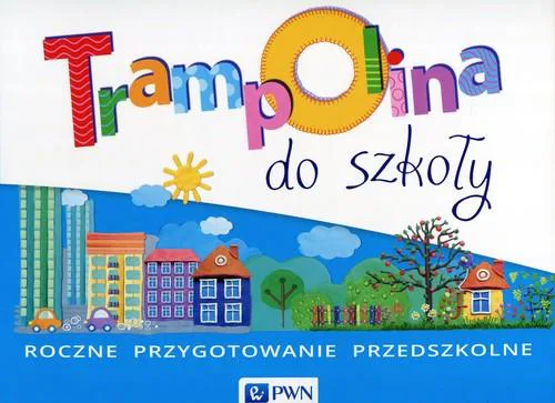 Okładka: TRAMPOLINA roczne przygotowanie przedszkolne 5 6 latki komplet box pakiet