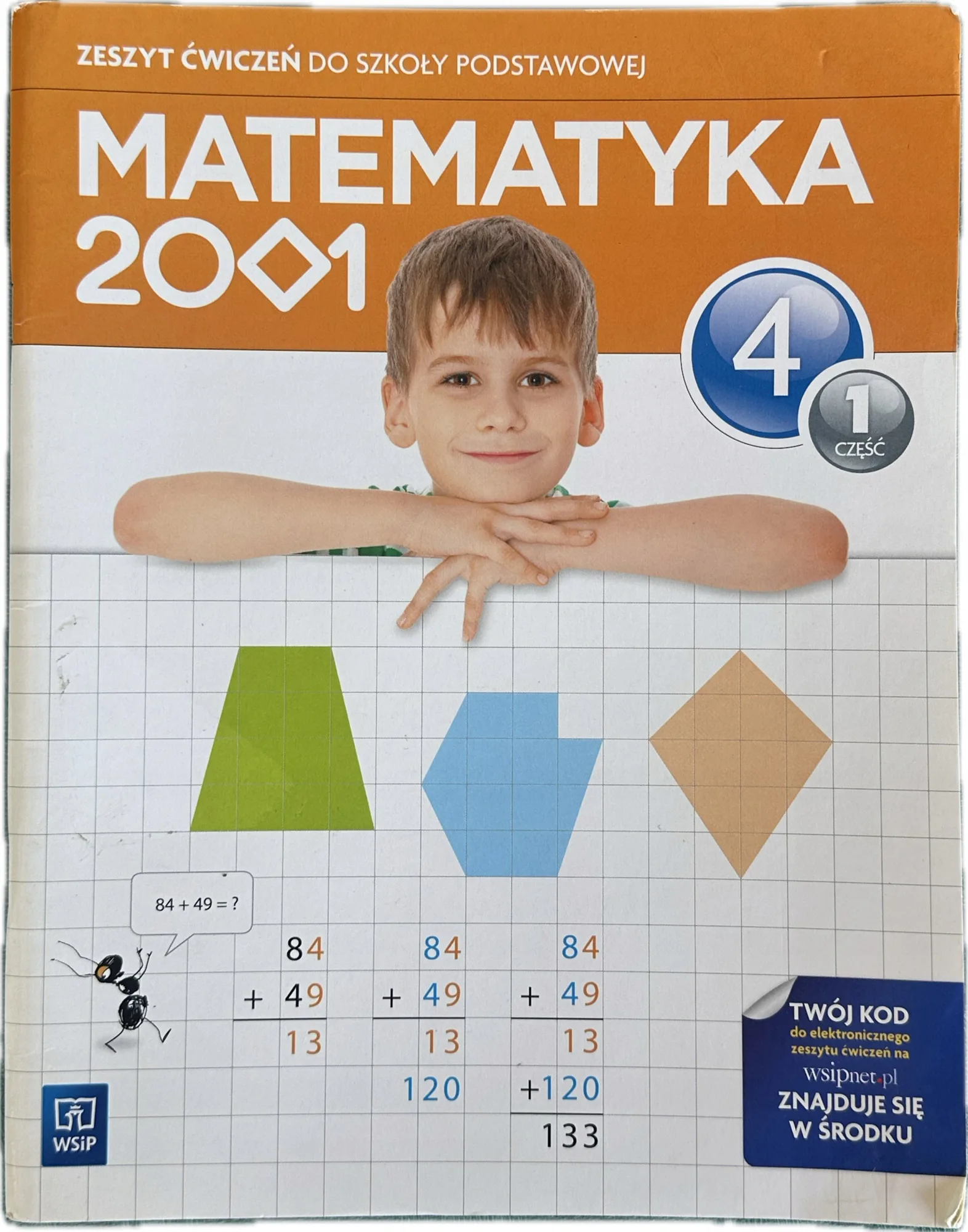 Okładka: MATEMATYKA 2001 ćwiczenia ZESZYT ćwiczeń klasa 4 część 1 WSIP