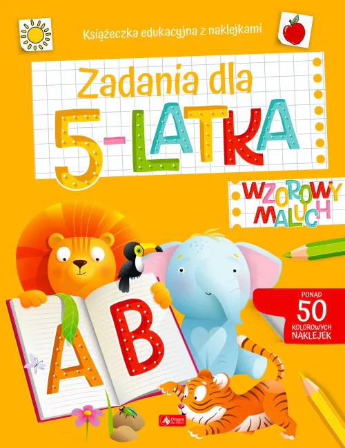 Okładka: Wzorowy maluch Zadania dla 5-latka ćwiczenia karty pracy z naklejkami