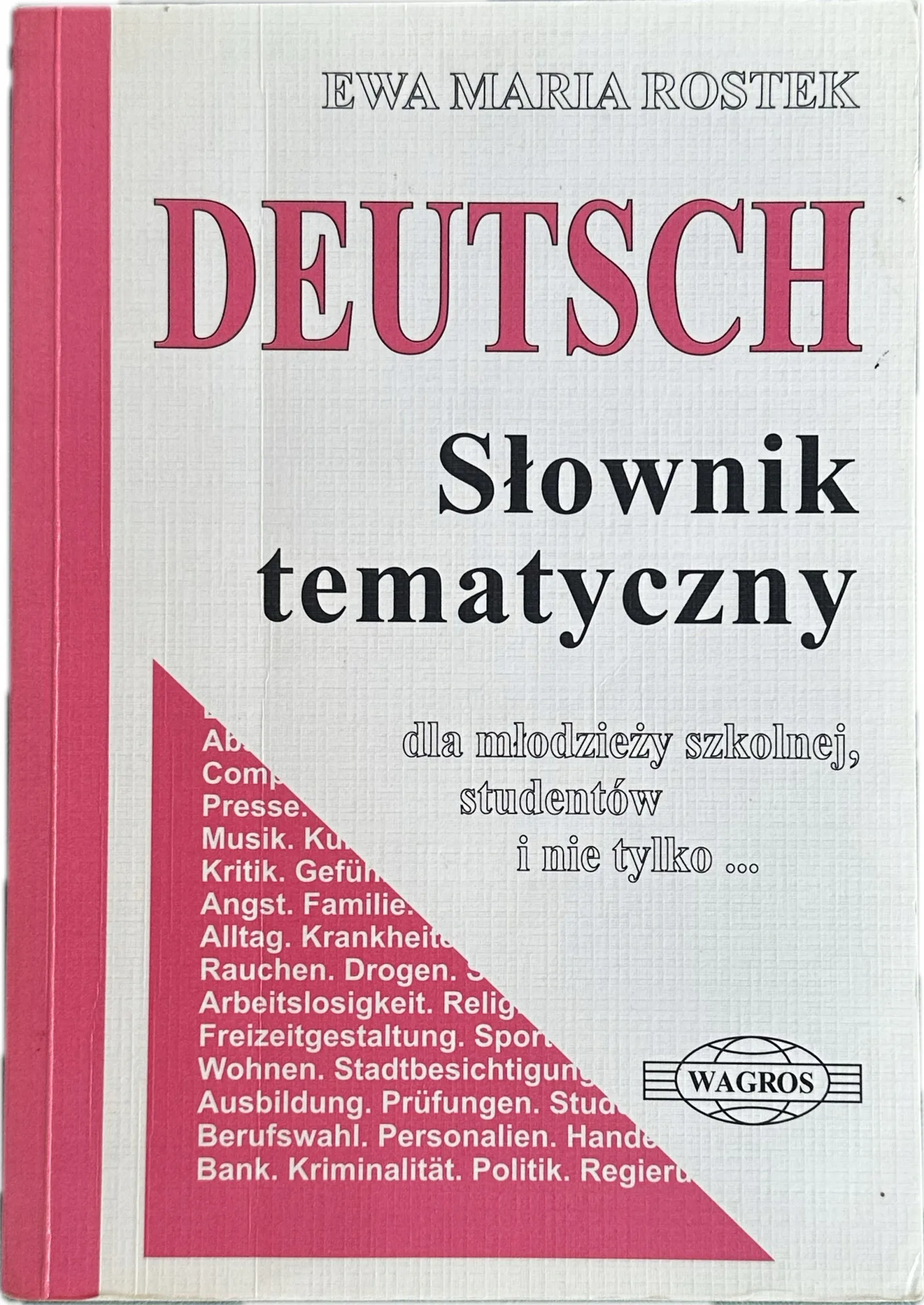 Okładka: Deutsch słownik tematyczny język niemiecki ROSTEK dla młodzieży studentów