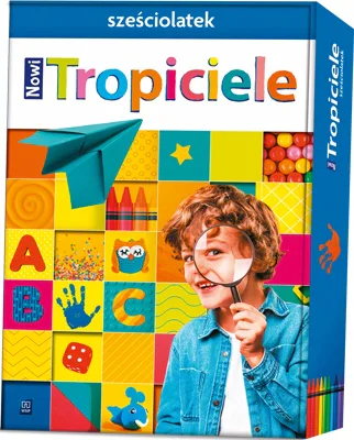 Okładka: Nowi Tropiciele sześciolatek 6 lat karty pracy pakiet box komplet
