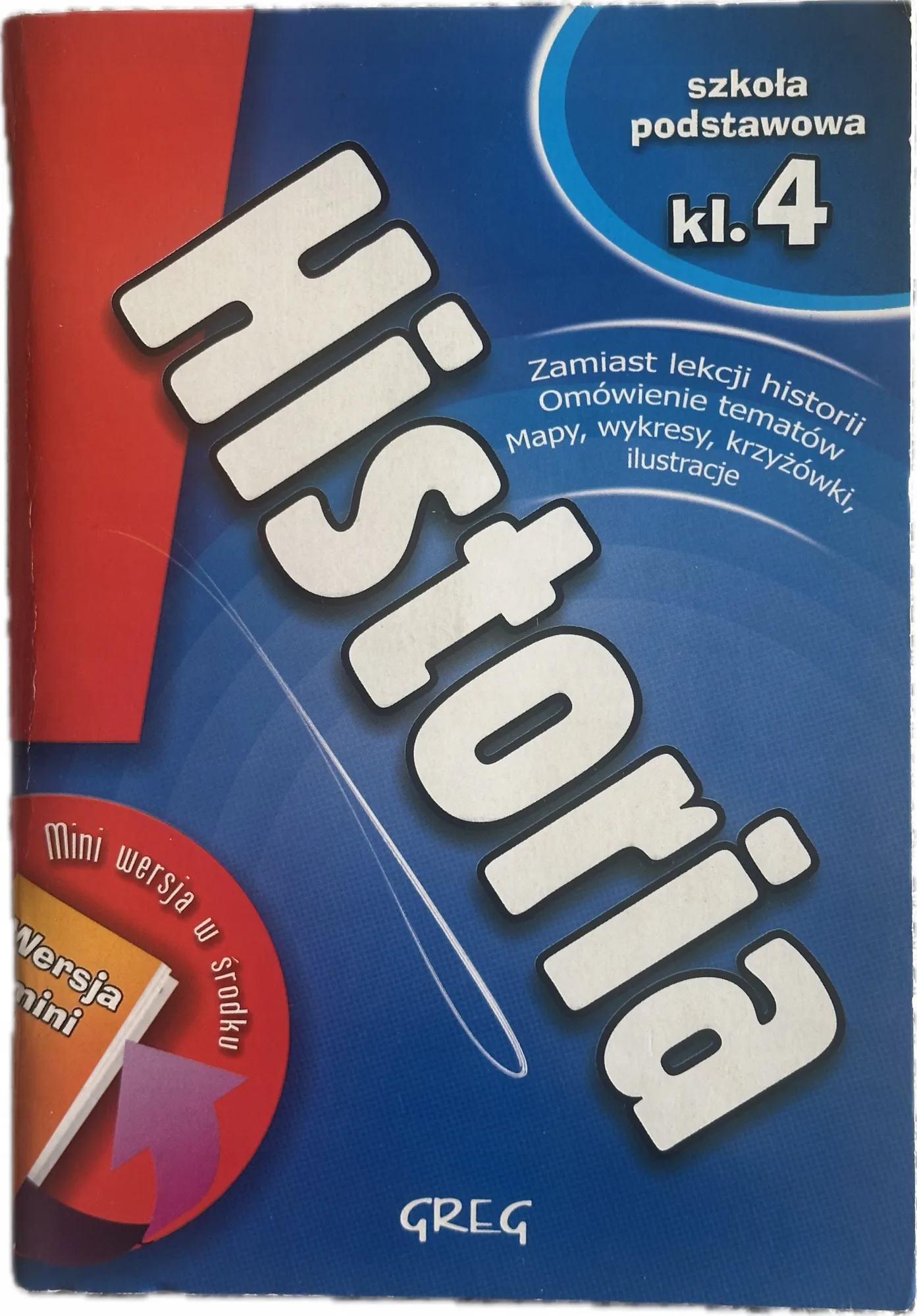 Okładka: HISTORIA KLASA 4 ściąga repetytorium powtórka wiadomości