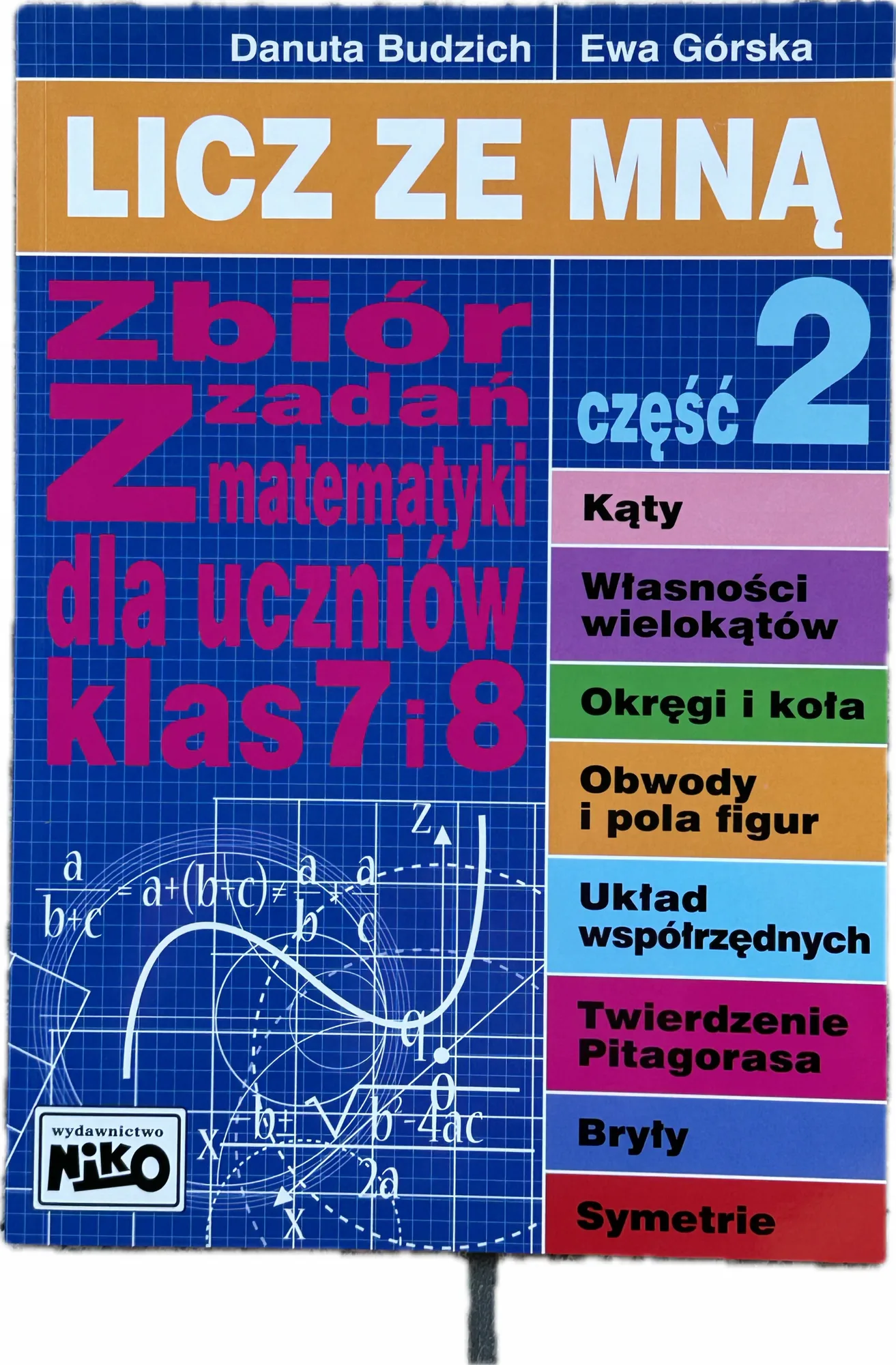 Okładka: Zbiór zadań matematyka klasa 7 8 ZADANIA Z KLUCZAMI odpowiedzi