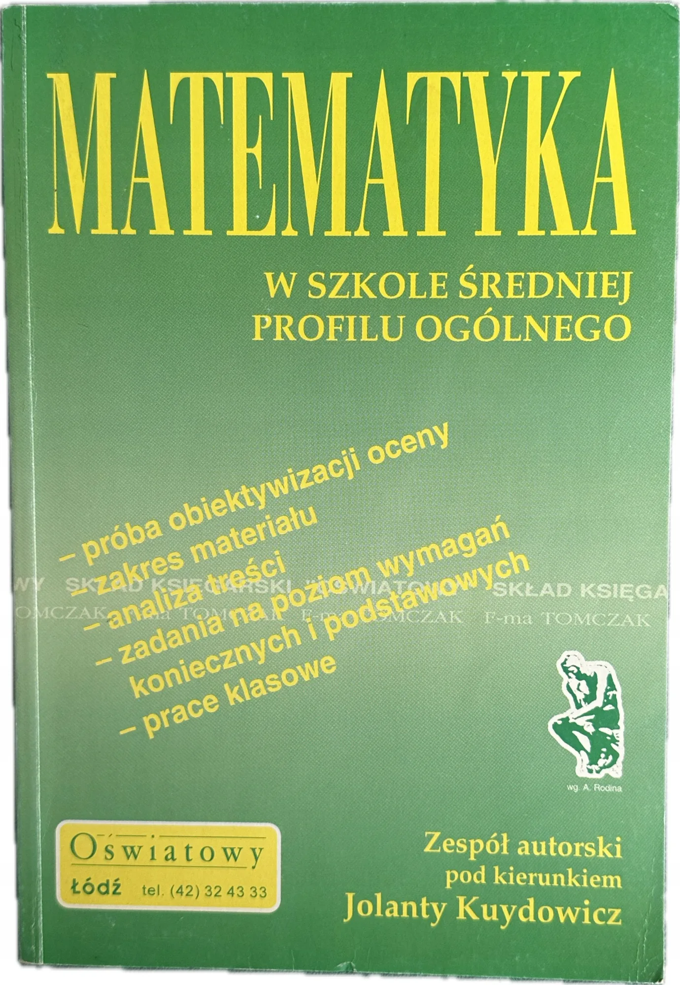Okładka: Matematyka LICEUM TECHNIKUM PRACE KLASOWE TESTY klasa 1 2 3 4 nauczyciela