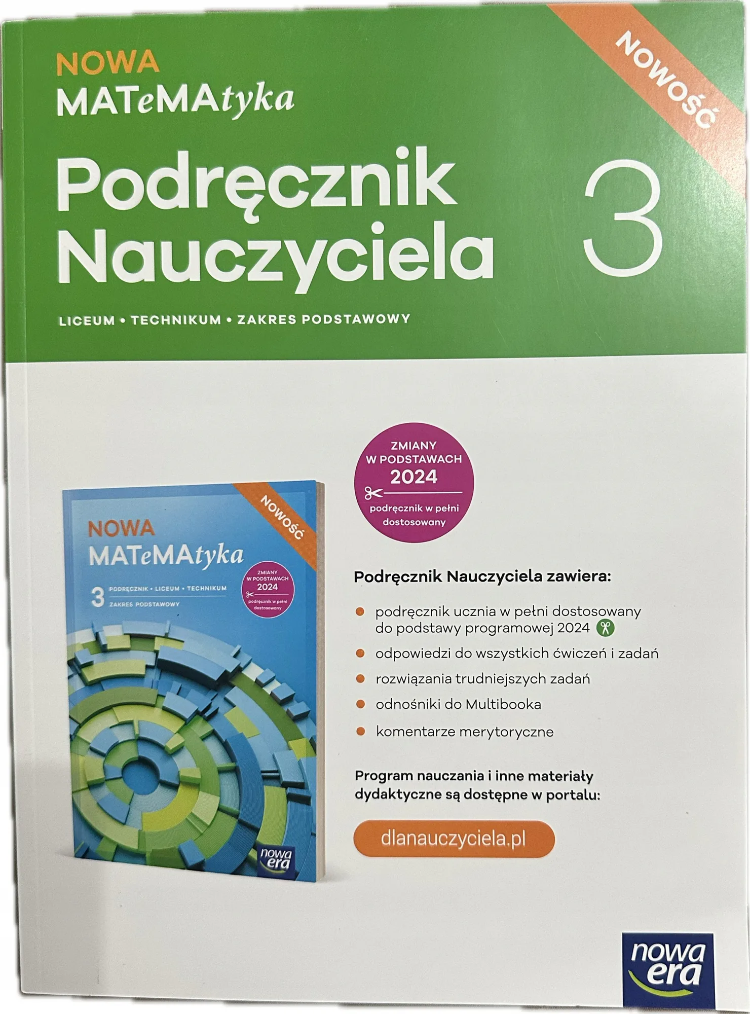 Okładka: NOWA MATEMATYKA KLASA 3 NOWA ERA ksiązka nauczyciela 2026 nowa edycja ZP