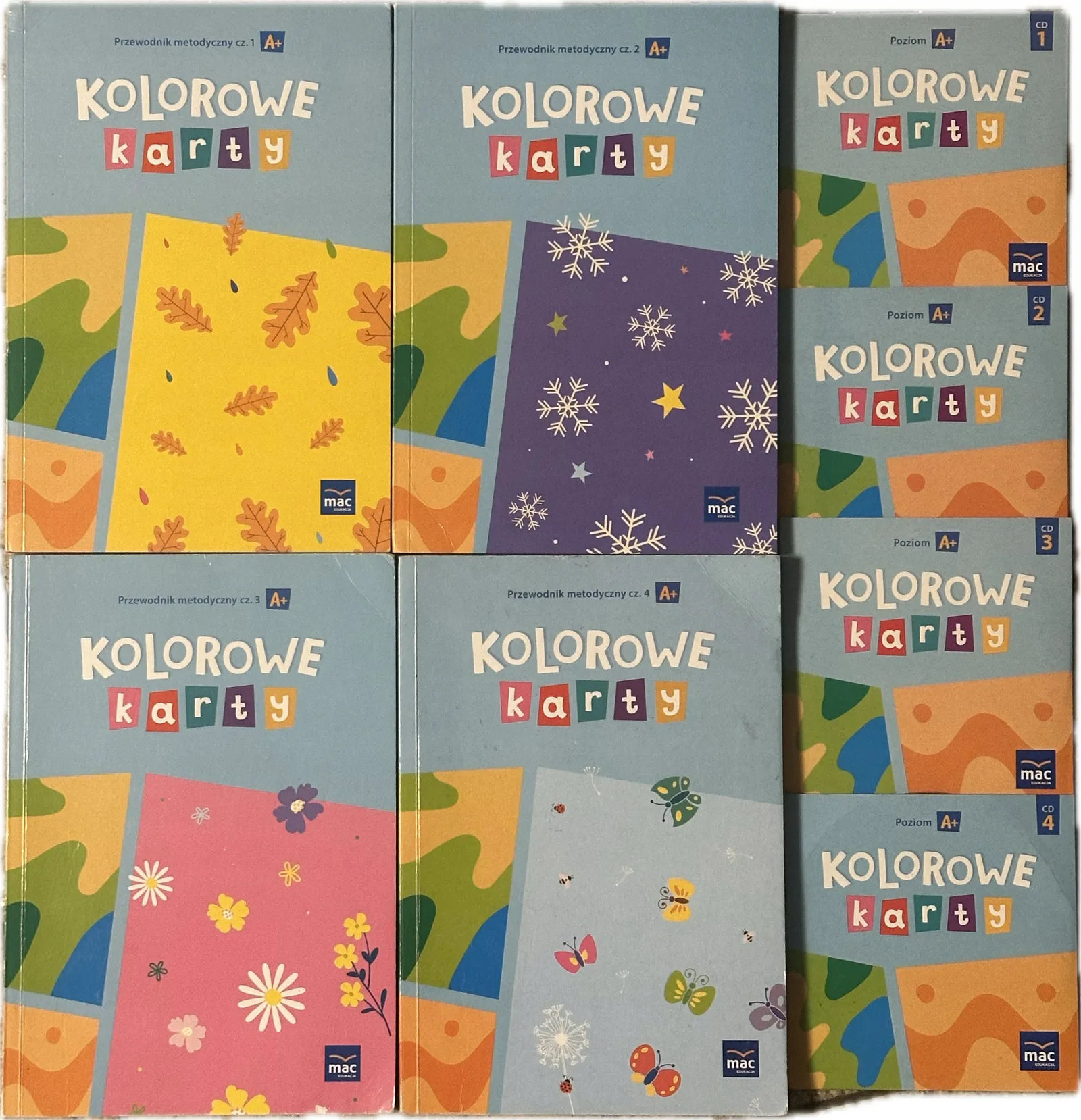 Okładka: Kolorowe karty KSIĄZKA NAUCZYCIELA Przewodniki Metodyczne A+ MAC 4 latki