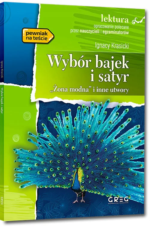 Okładka: Wybór bajek i satyr Ignacy Krasicki lektura z opracowaniem