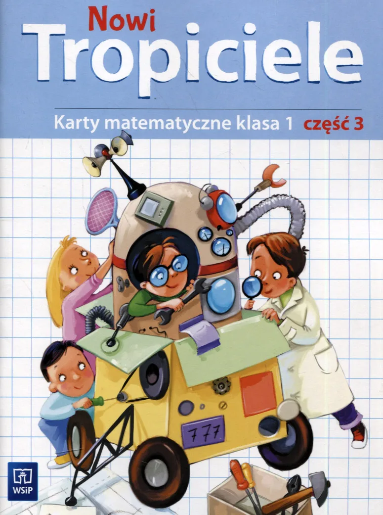 Okładka: Nowi Tropiciele klasa 1 Karty matematyczne Część 3 ćwiczenia matematyka