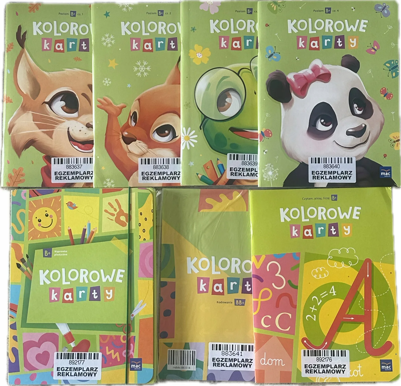 Okładka: Kolorowe karty Poziom B+ Pakiet box zestaw 6-latek sześciolatek MAC