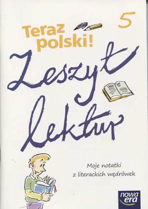 Okładka: KARTY PRACY Z LEKTUR zadania do lektury NOWA ERA KLasa 5 zeszyt lektur