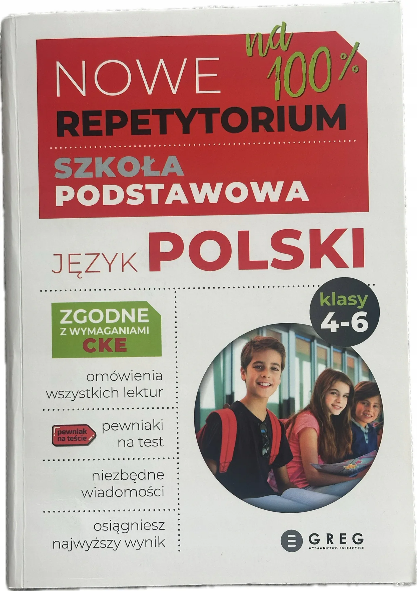 Okładka: Repetytorium język polski szkoła podstawowa ściąga klasa 4 5 6 lektury CKE