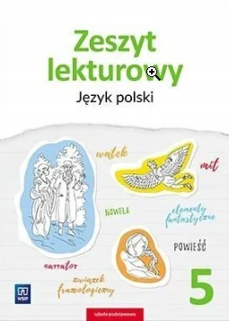 Okładka: ZESZYT LEKTUROWY WSIP KLASA 5 szkoła podstawowa używane bdb-