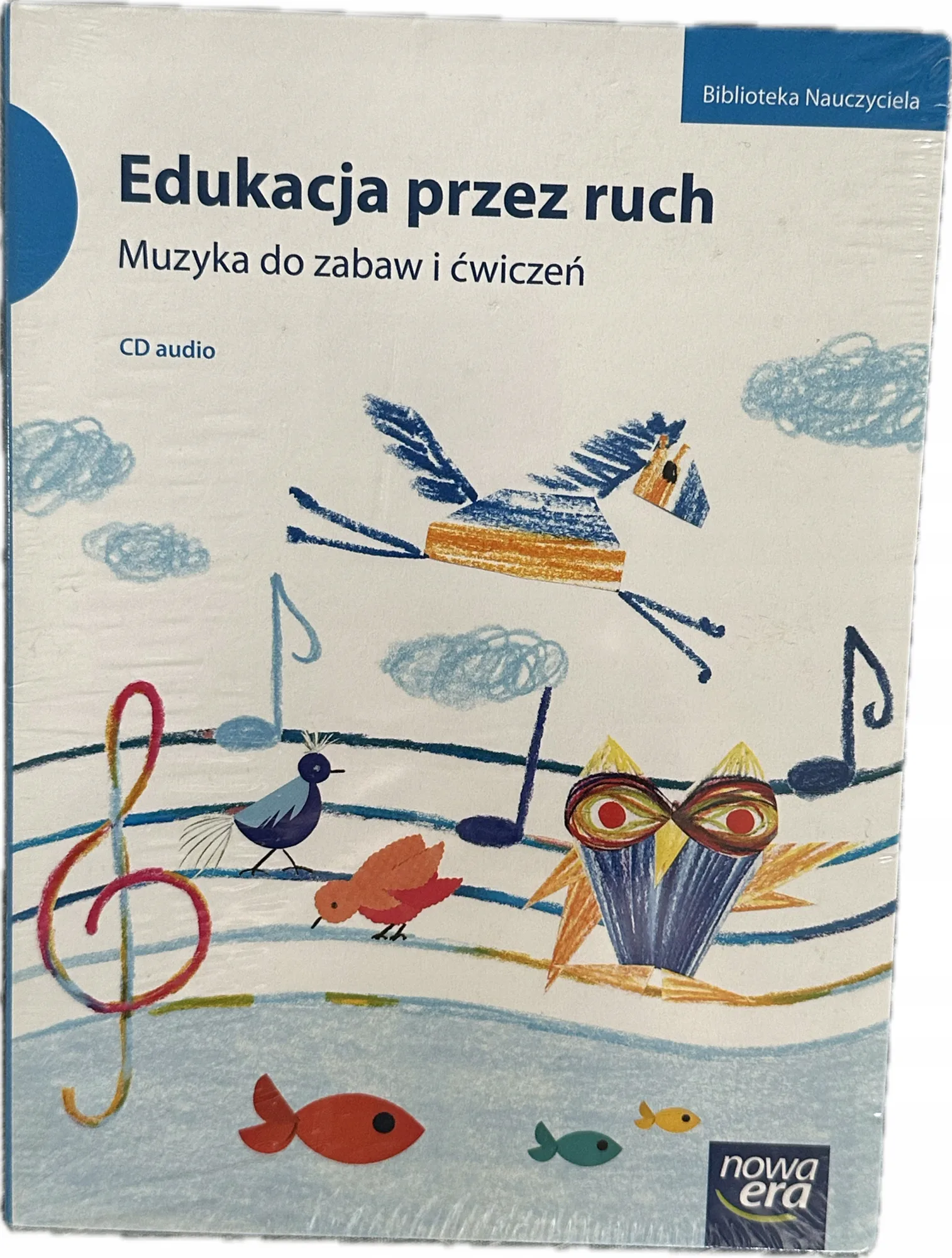Okładka: Edukacja przez ruch MUZYKA DO ZABAW I ĆWICZEŃ cd audio NOWA ERA