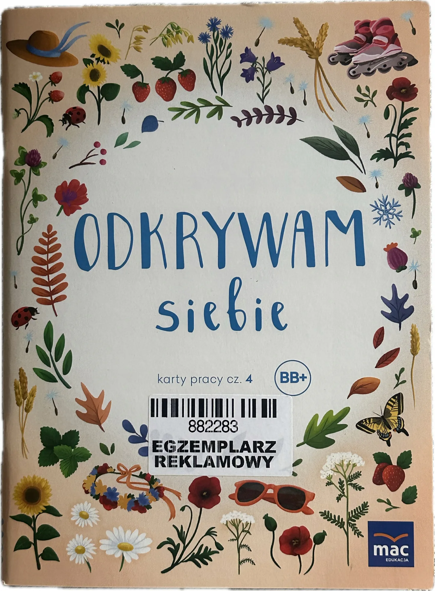 Okładka: Odkrywam siebie poziom B B+ karty pracy część 4 MAC sześciolatek 6 lat