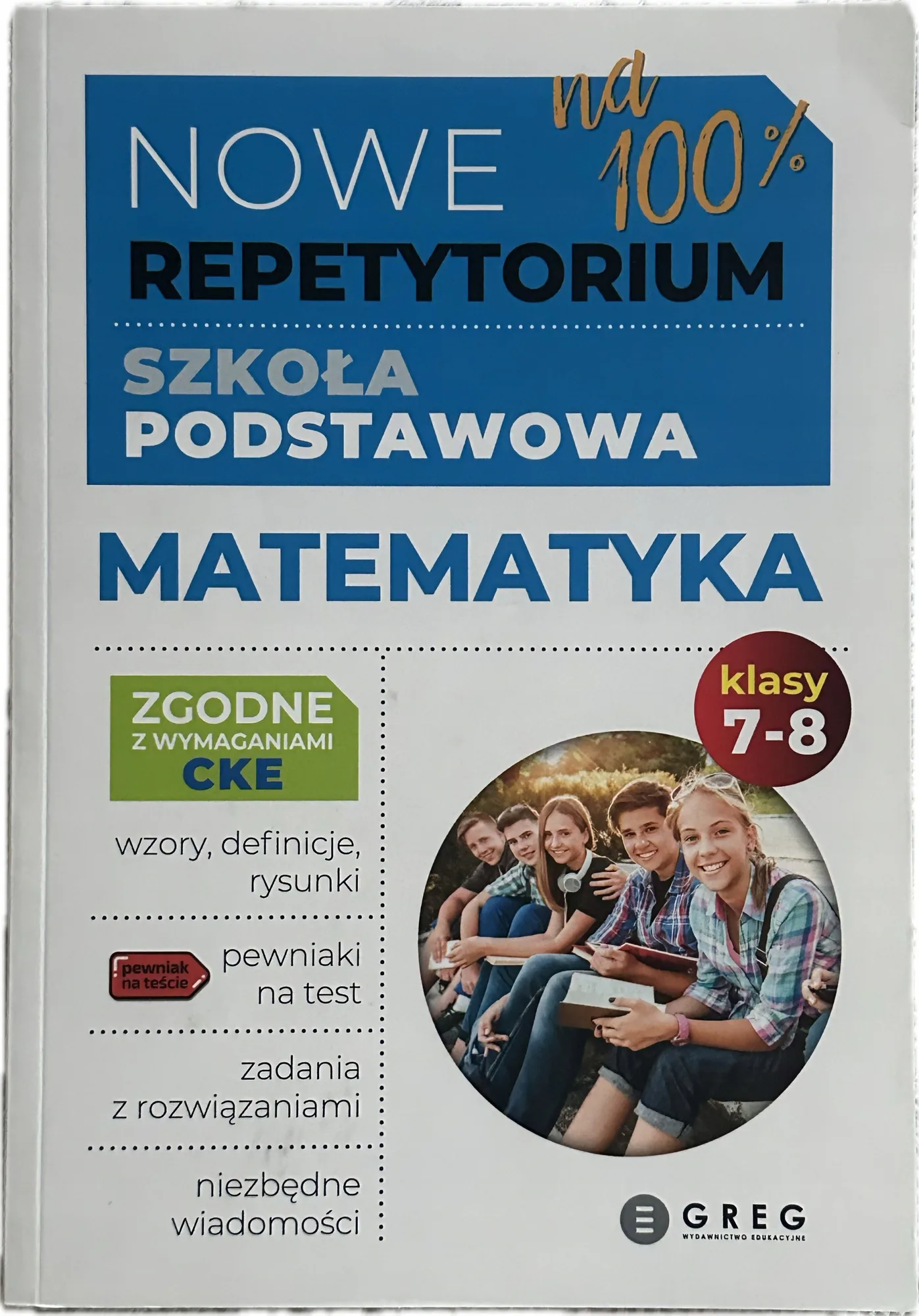 Okładka: Repetytorium NOWE matematyka klasa 7 8 ściąga powtarzanie wiadomości CKE