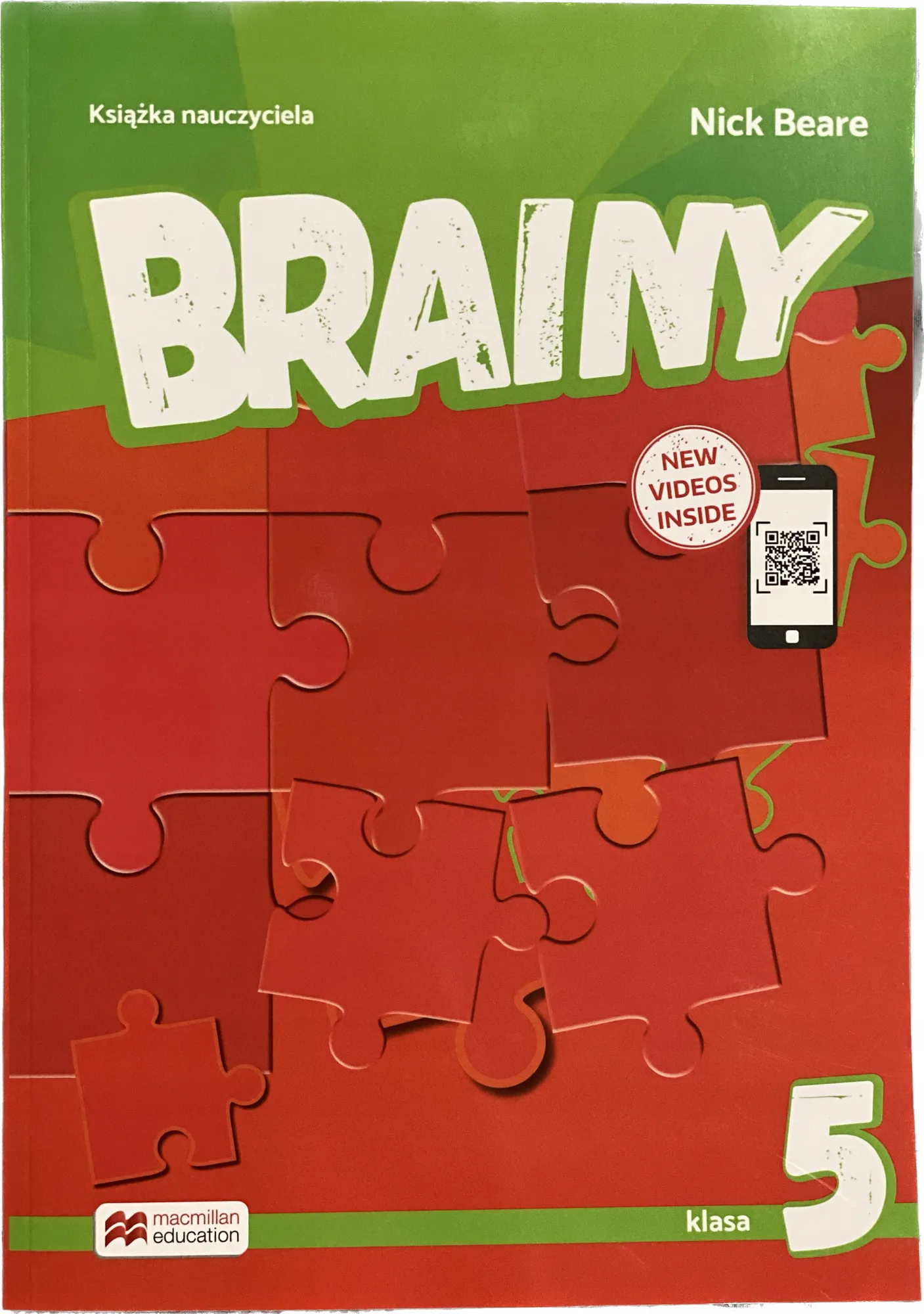 Okładka: Brainy 5 książka nauczyciela Teacher's Book płyty class cd 3 szt