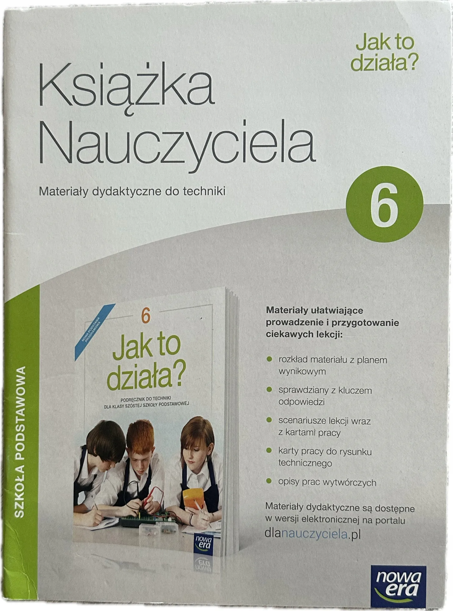 Okładka: JAK TO DZIAŁA? klasa 6 książka nauczyciela karty pracy NOWA ERA