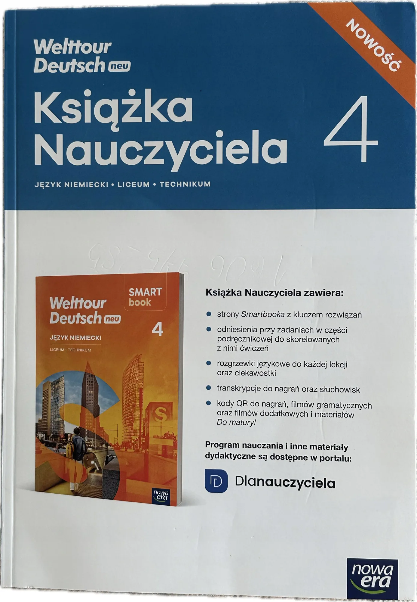 Okładka: Welttour Deutsch 4 neu Liceum i technikum książka nauczyciela