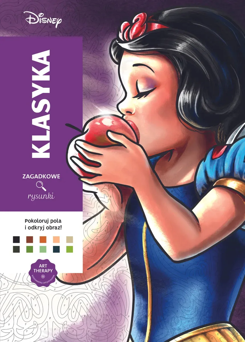 Okładka: Art therapy Kolorowanka antystresowa Disney Klasyka Zagadkowe rysunki