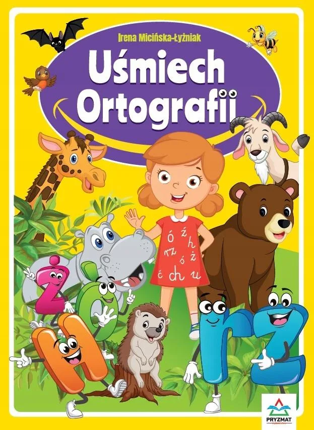 Okładka: Uśmiech ortografii ćwiczenia ortograficzne klasa 2 3 krzyżówki karty pracy