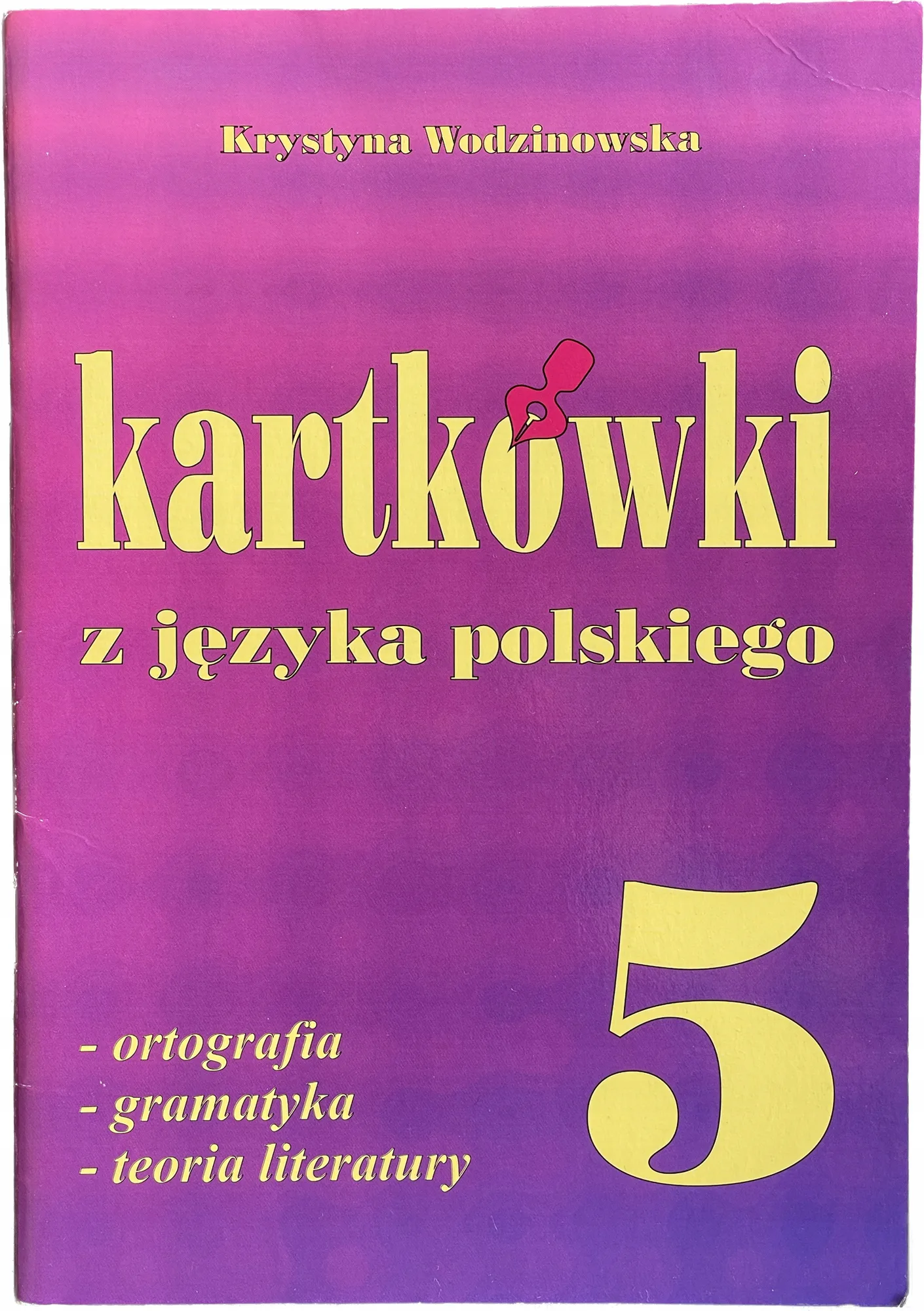 Okładka: Kartkówki język polski gramatyka ortografia klasa 5