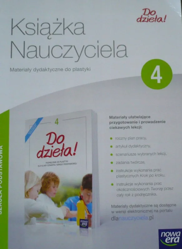 Okładka: DO DZIEŁA plastyka klasa klasa 4 książka nauczyciela plastyka NOWA ERA