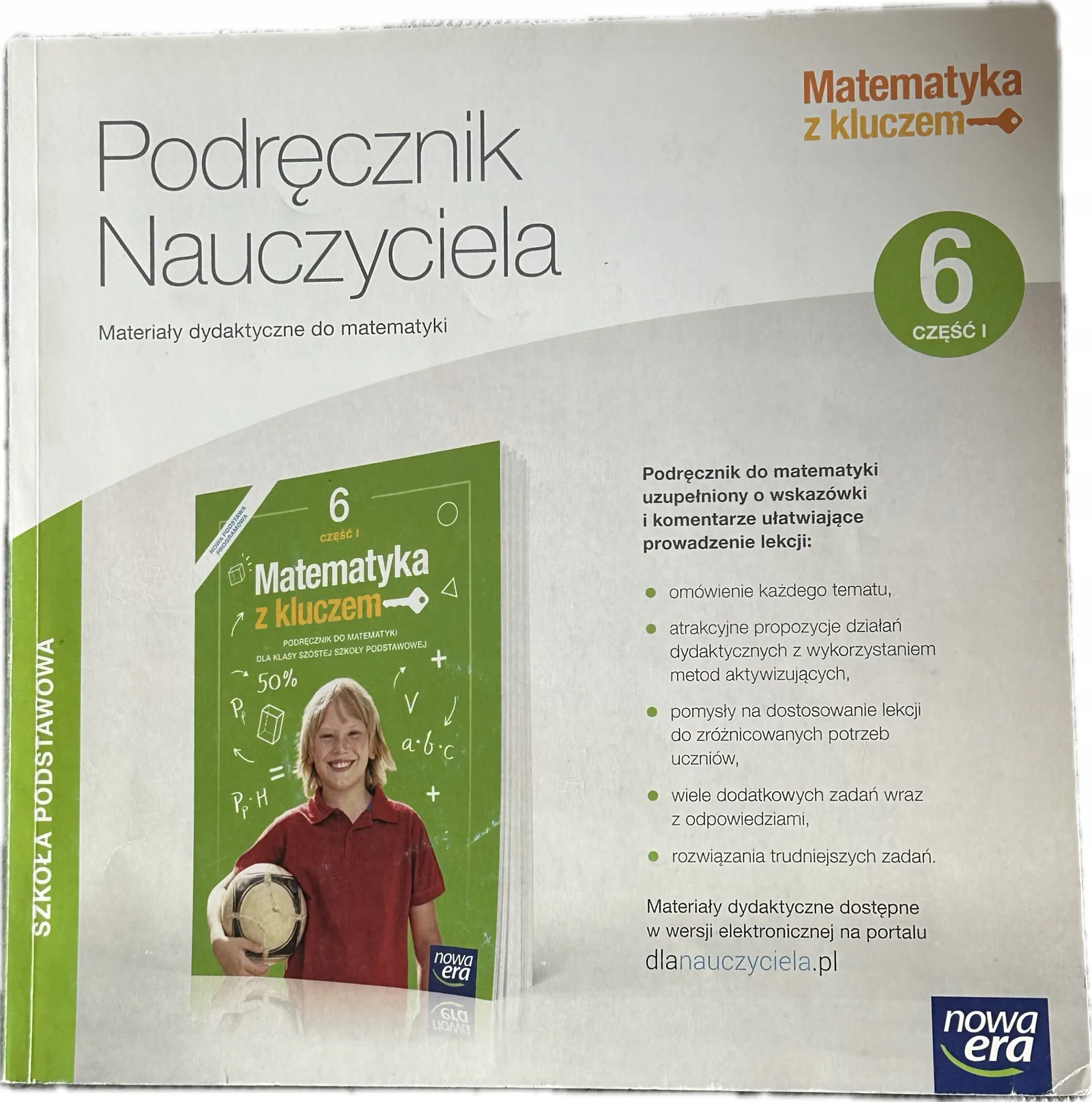 Okładka: MATEMATYKA Z KLUCZEM 6 książka nauczyciela poradnik część 1 NOWA ERA