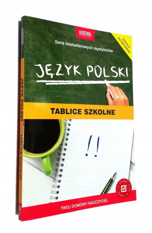 Okładka: JĘZYK POLSKI TABLICE SZKOLNE OLDSCHOOL powystawowa