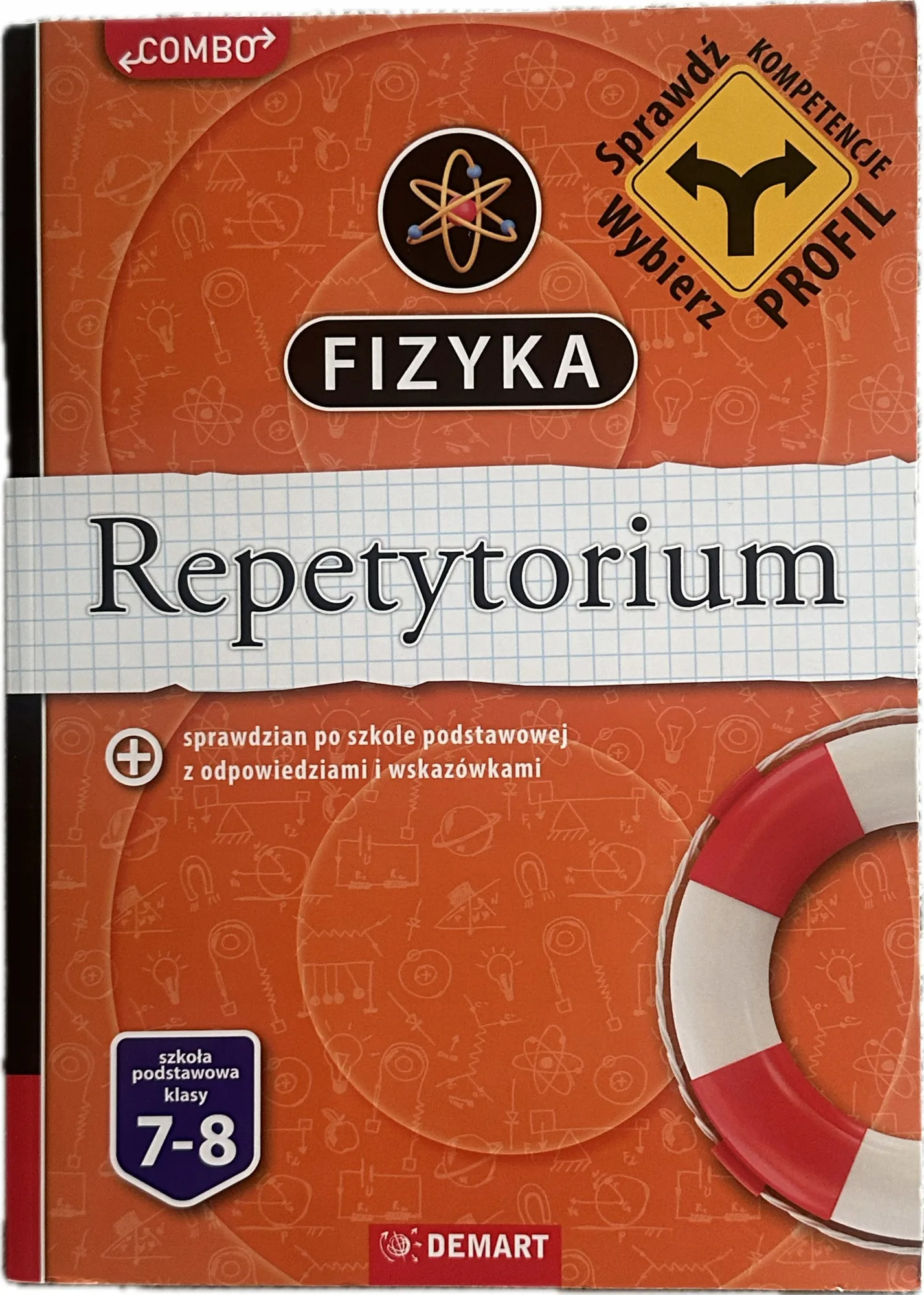 Okładka: Repetytorium fizyka klasa 7 8 Demart COMBO