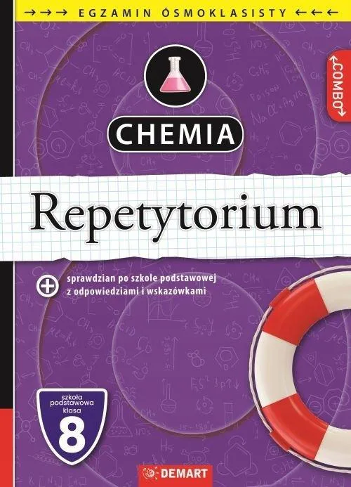 Okładka: Chemia Repetytorium Egzamin ósmoklasisty TEST KLUCZE ODPOWIEDZI