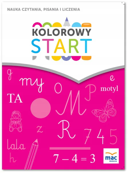 Okładka: Kolorowy start 5 i 6 latki Nauka czytania pisania liczenia UŻYWANA