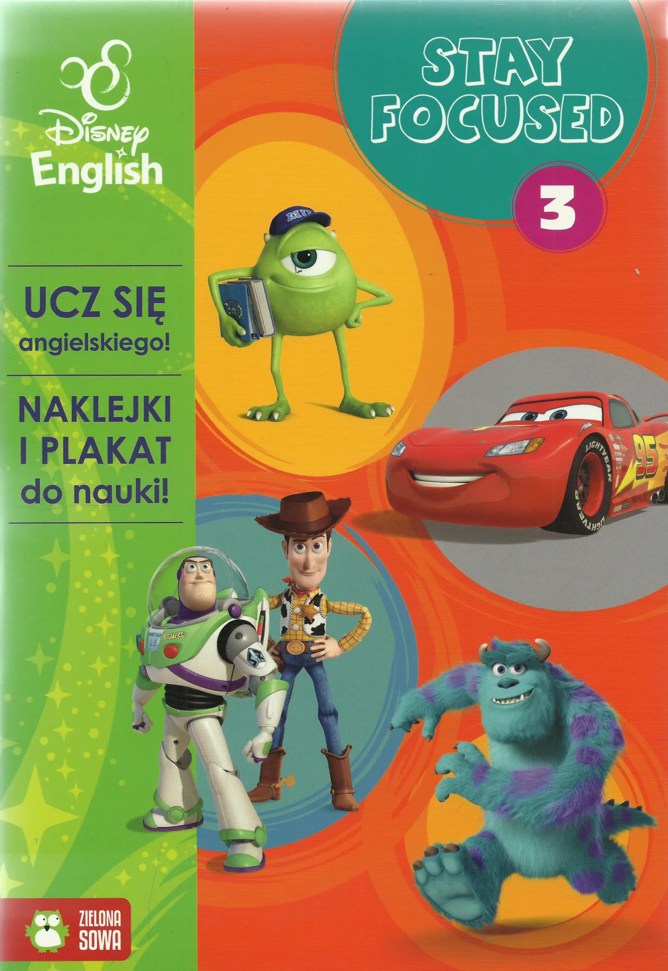 Okładka: Stay Focused 3 Disney English UCZ SIE ANGIELSKIEGO naklejki plakat