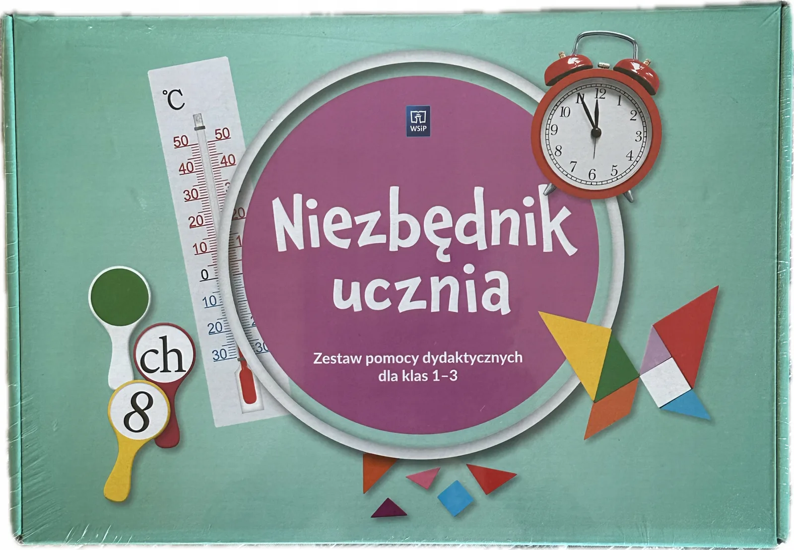 Okładka: Niezbędnik ucznia klasa 1 2 3 zestaw pomocy dydaktycznych zegar WSIP
