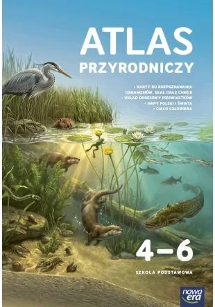 Okładka: Atlas przyrodniczy KLASA 4 5 6 NEON NOWA ERA przyroda 2026