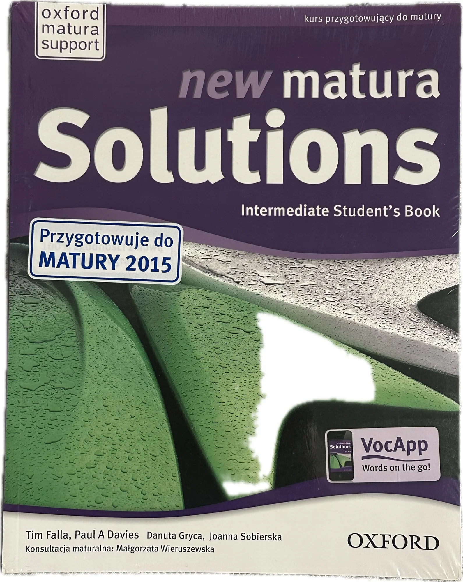 Okładka: New Matura Solutions Intermediate Podręcznik Język angielski DWIE ksiązki